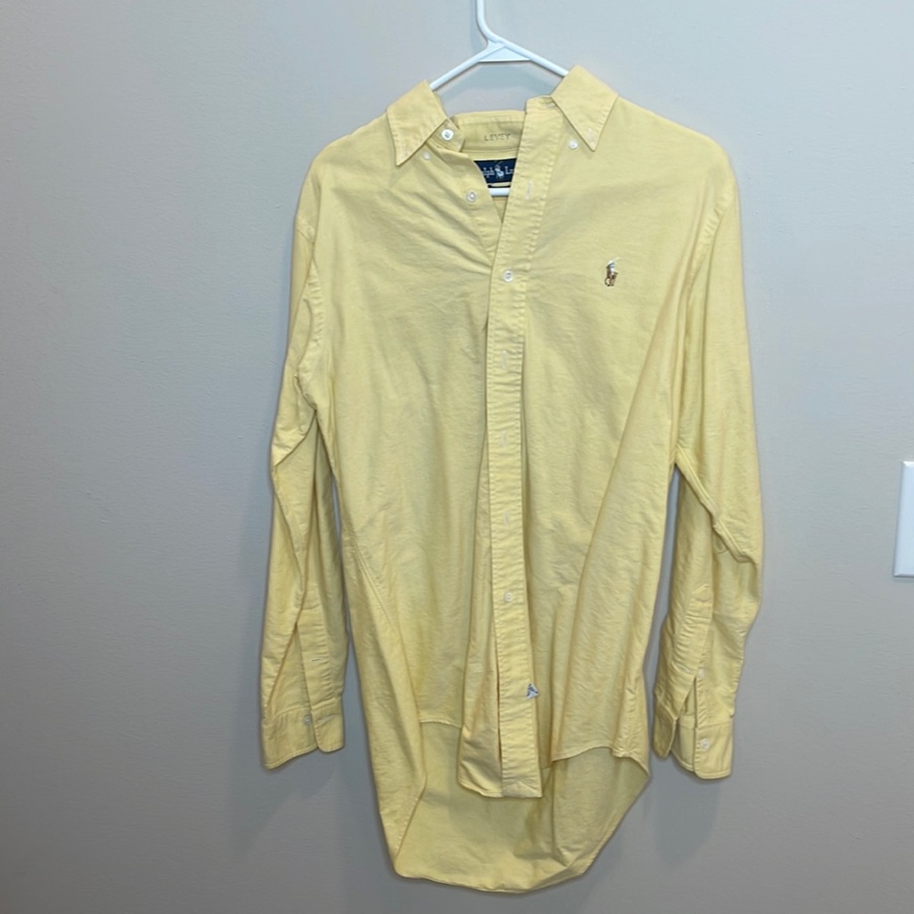 Yellow Ralph Lauren Oxford Shirt Size 15-33